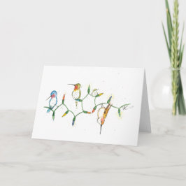 Cartão De Festividades Hummingbird Christmas Card