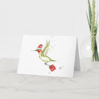 Cartão De Festividades Hummingbird Christmas Card