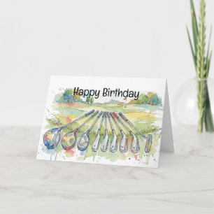 Cartão De Festividades Humor de Aniversário Golfe Cotações Escolhas da Vi