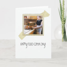 Cartão De Festividades Humor de Coma Comida de Ação de Graças