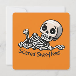 Cartão De Festividades humor de Halloween Assustado sem lençol