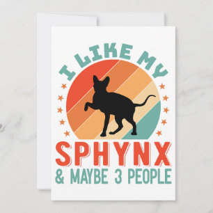 Cartão De Festividades Humor de Proprietário de Gatos Sphynx, Sem Cabelo,