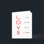 Cartão De Festividades Humor do nerd | Math and Science Geek Love Graph<br><div class="desc">Nerd também precisam de amor! Um design de humor de equação matemática legal e geek (na maioria das vezes exato) perfeito para qualquer geek de ciência. A tipografia moderna com uma escrita de pincel escrita à mão, que inclui um script casual escrito à mão, é uma forma excelente de diversão...</div>