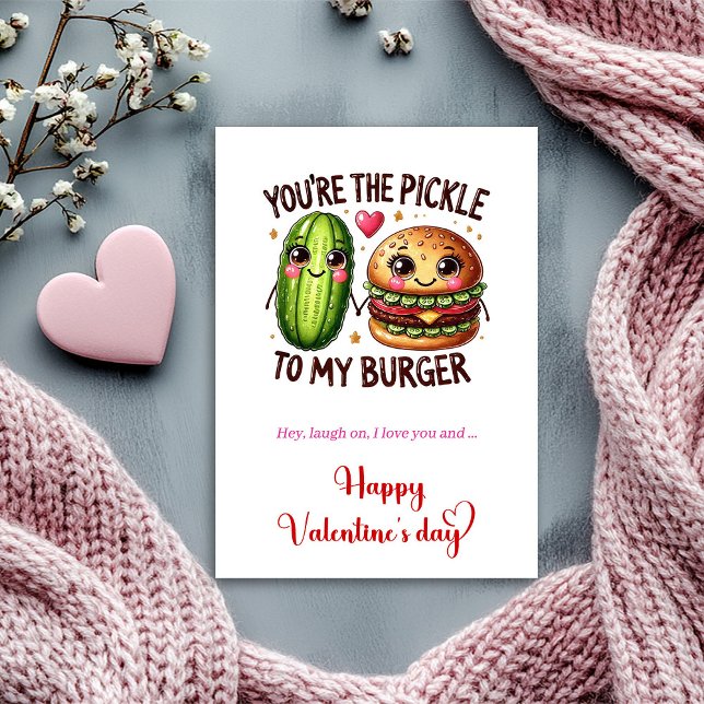 Cartão De Festividades Humor Valentine Card with Silly Food Characters (Humor Valentine Card with Silly Food Characters)