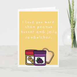Cartão De Festividades Humorous peanut butter and jelly sandwich