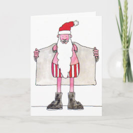 Cartão De Festividades Humorous Santa Claus Christmas Card