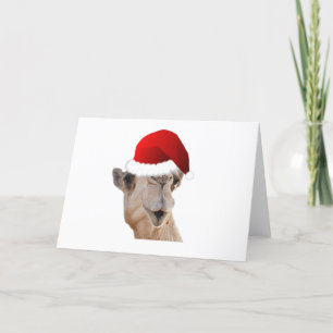 Cartão De Festividades Hump Day Camel Santa Claus Hat