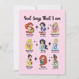 Cartão De Festividades I am a princess King of Kings greeting card
