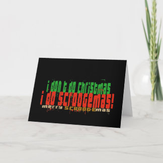 Cartão De Festividades I Do Scroogemas, Red and Green