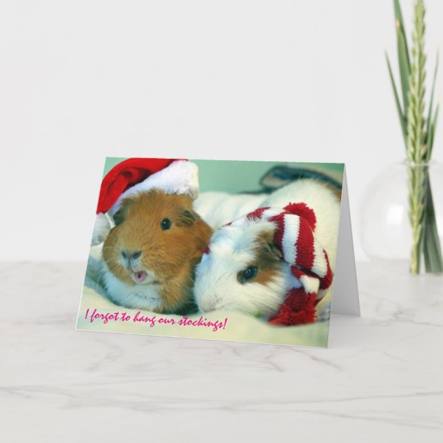 Cartão De Festividades I forgot to hang our stockings! (Frente)