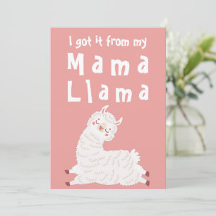 Cartão De Festividades I Got It From My Mama Llama Mother's Day Card