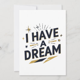 Cartão De Festividades I Have a Dream Inspirational Typography Design
