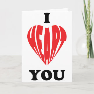 Cartão De Festividades I Heart You - Letters