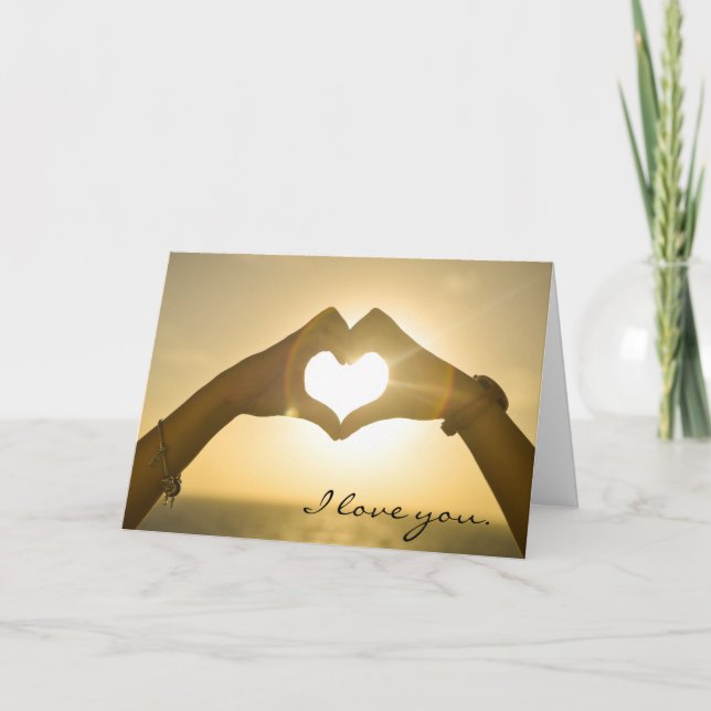 Cartão De Festividades I heart you personalized valentine's card (Frente)