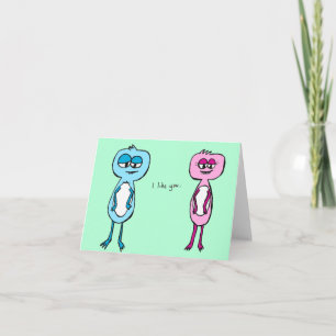 Cartão De Festividades i like you - monster card