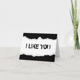 Cartão De Festividades i like you page rip