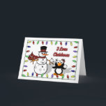 Cartão De Festividades I Love Christmas<br><div class="desc">Go Wild~ Send a greeting with real holiday cheer,  in the form of Wild's famous recipe for our delicious Holiday Carrot Cake.  Receive a quantity discount on any order of 10 or more cards! Customize it with your name,  edit the greeting,  put in your own favorite recipe.</div>