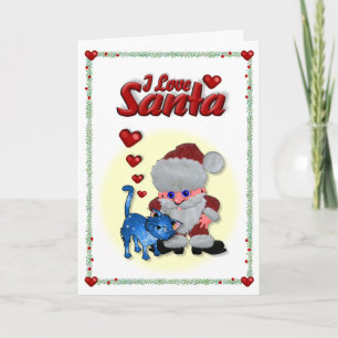 Cartão De Festividades I Love Santa