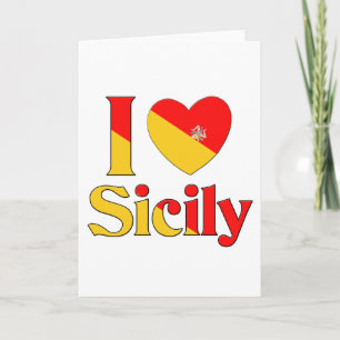 Cartão De Festividades I love Sicily