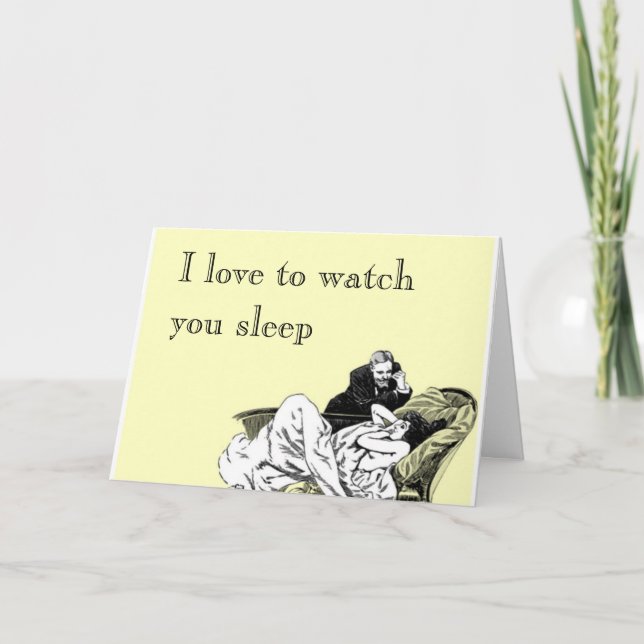 Cartão De Festividades I love to watch you sleep (Frente)