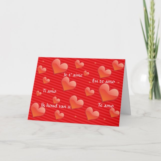 Cartão De Festividades I Love You (Frente)