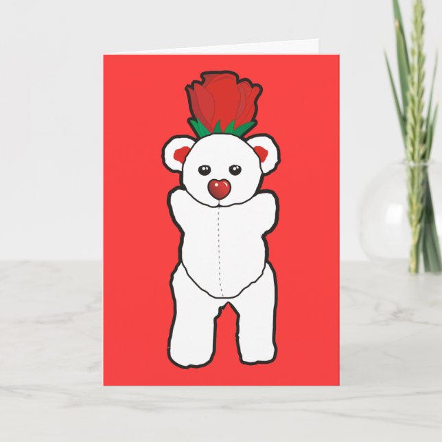 Cartão De Festividades I LOVE YOU BEAR happy valentines day cards (Frente)