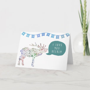 Cartão De Festividades I Love You Deerly