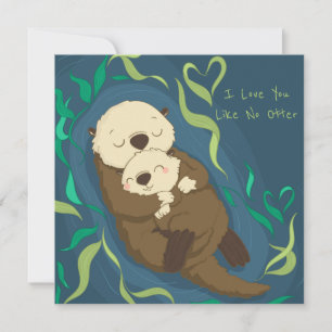 Cartão De Festividades I love You Like No Otter