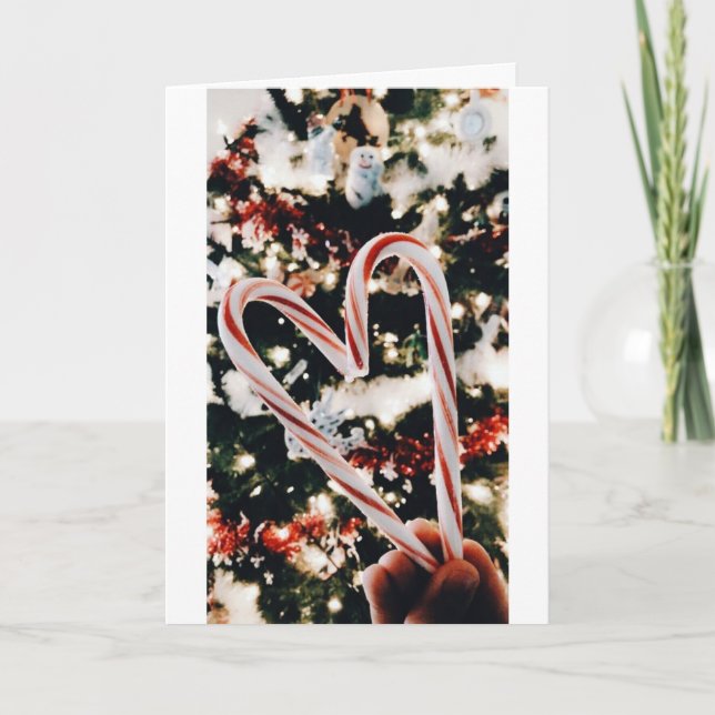 CARTÃO DE FESTIVIDADES I "LOVE YOU" MORE THAN HEART SHAPED CANDY CANES (Frente)
