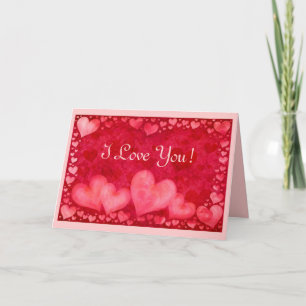 Cartão De Festividades "I Love You" Red Valentine's Day Card
