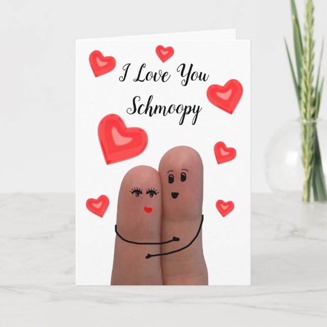 Cartão De Festividades I Love You Schmoopy Valentine's Day Card (Frente)