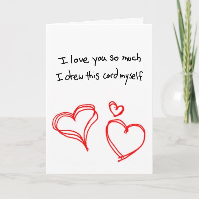 Cartão De Festividades I love you so much... (Frente)