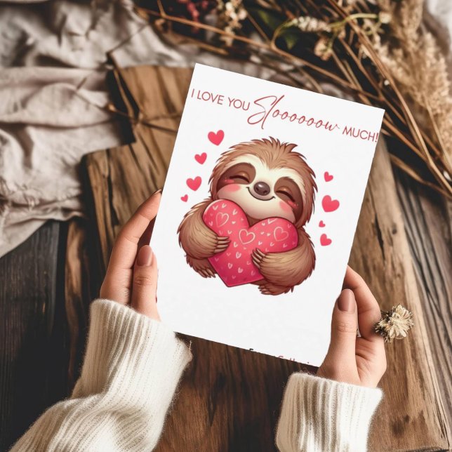Cartão De Festividades I Love You So Much Sloth Card (Criador carregado)