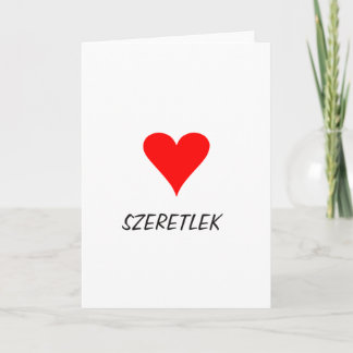 Cartão De Festividades I Love You Szeretlek Greeting Card Valentine's Day
