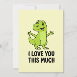Cartão De Festividades I Love You This Much Cute Dinosaur 