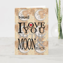 Cartão De Festividades I Love you to the moon and back personalized