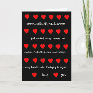 Cartão De Festividades 'I Love You' Valentines Card (Hugh Grant style)