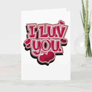 Cartão De Festividades I Luv You card
