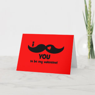 Cartão De Festividades I mustache you to be my valentine!