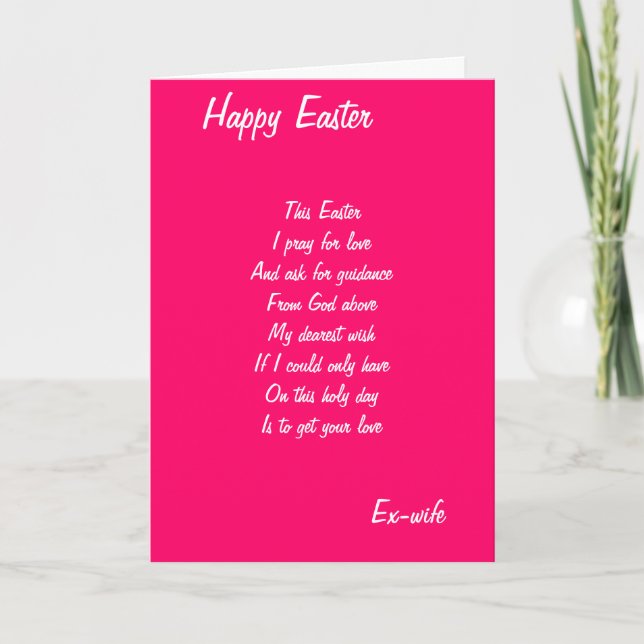 Cartão De Festividades I pray for love-Ex-wife Easter cards (Frente)