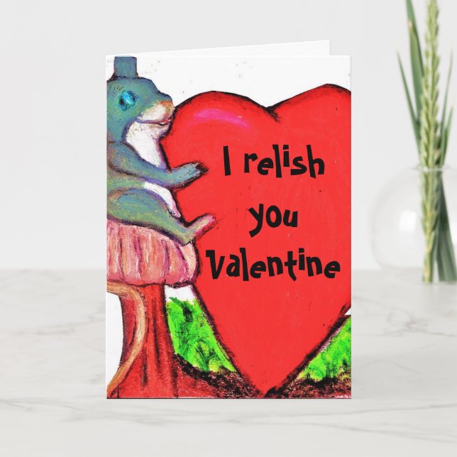 Cartão De Festividades I RELISH YOU VALENTINE joke card (Frente)