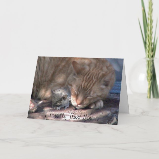 Cartão De Festividades I Totally Trust You... (Frente)
