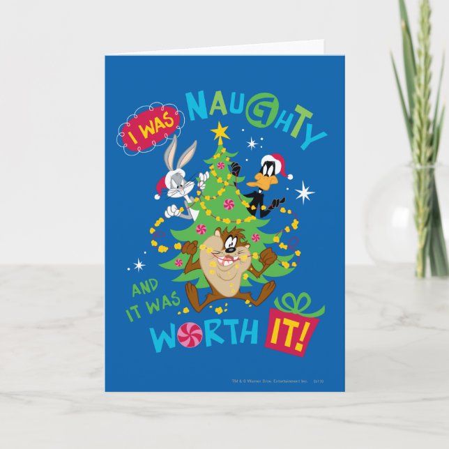 Cartão De Festividades I Was Naughty (Frente)