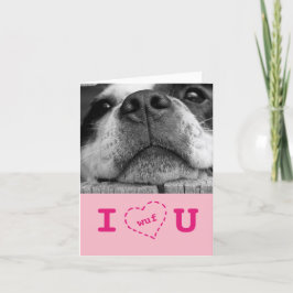 Cartão De Festividades I Wuf You Doggie Valentine