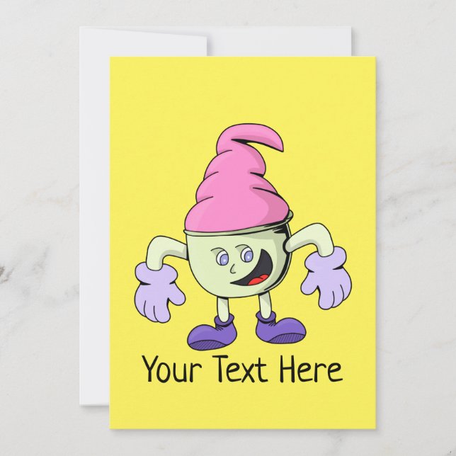 Cartão De Festividades Ice Cream Christmas Birthday Gift Card (Frente)