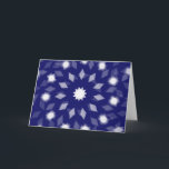 Cartão De Festividades ice dance<br><div class="desc">Ice dance abstract mandala in blue and white . Original design by Alma Wad . Great for winter occasions and holidays . See this art on a poster :  
see matching stamp</div>