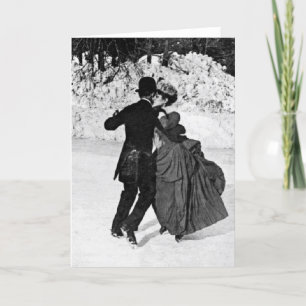 Cartão De Festividades Ice Skating