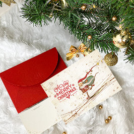 Cartão De Festividades Ice Skating Christmas Santa Claus