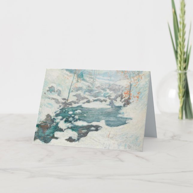 Cartão De Festividades Icebound by John Henry Twachtman (Frente)