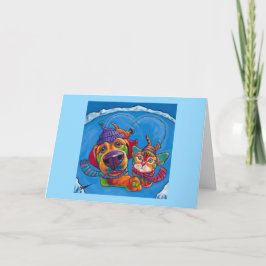 Cartão De Festividades Icecapaws Holiday Card por Ron Burns